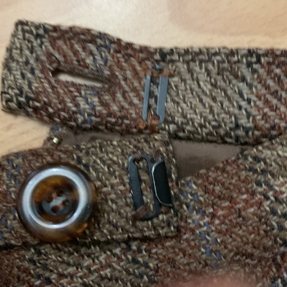 Salvador’s Ferragamo Vintage Wool Tweed Pencil Skirt Brown Tan Black Size 40 US4 - Picture 10 of 16